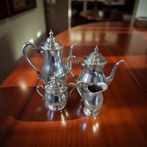 Vintage Silver Tea Set - Camille International Silver Company-6001-6004